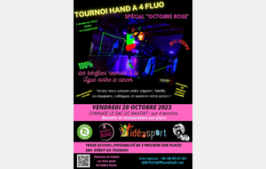 TOURNOI HAND A 4 FLUO : SPECIAL OCTOBRE ROSE